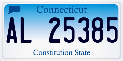 CT license plate AL25385