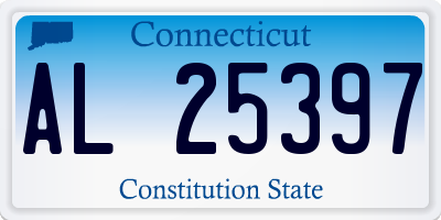 CT license plate AL25397