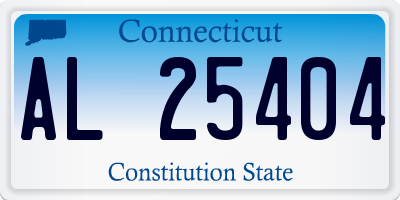 CT license plate AL25404