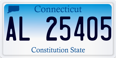 CT license plate AL25405