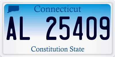 CT license plate AL25409