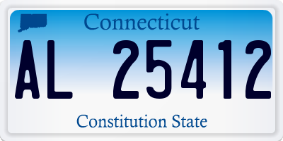CT license plate AL25412