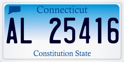 CT license plate AL25416