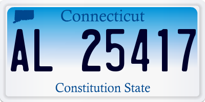 CT license plate AL25417