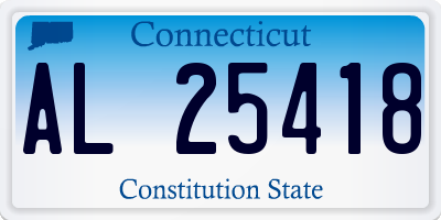 CT license plate AL25418