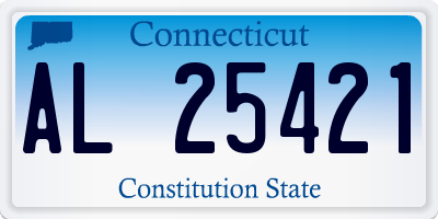 CT license plate AL25421