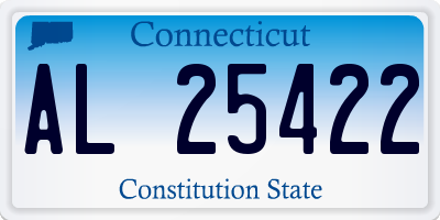 CT license plate AL25422