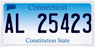 CT license plate AL25423