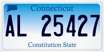 CT license plate AL25427