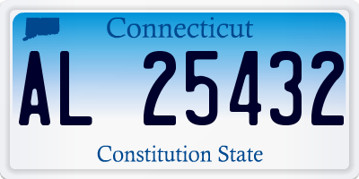 CT license plate AL25432