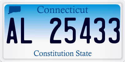 CT license plate AL25433