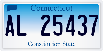 CT license plate AL25437