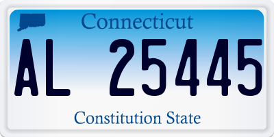 CT license plate AL25445