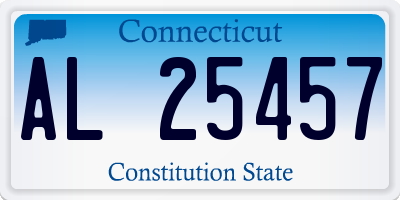 CT license plate AL25457