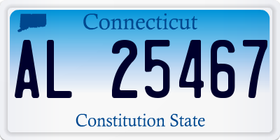 CT license plate AL25467