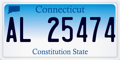 CT license plate AL25474
