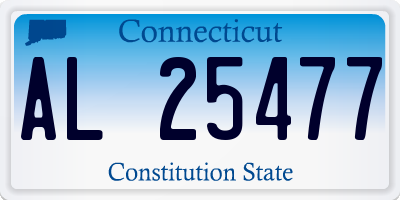 CT license plate AL25477