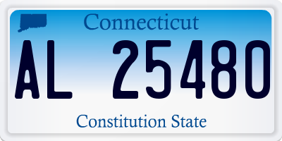 CT license plate AL25480