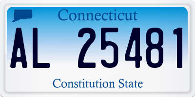 CT license plate AL25481