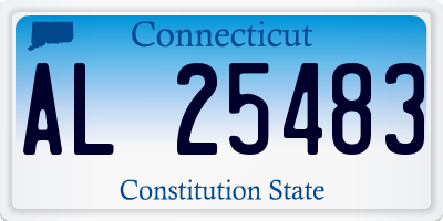 CT license plate AL25483