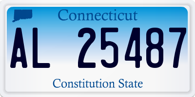 CT license plate AL25487