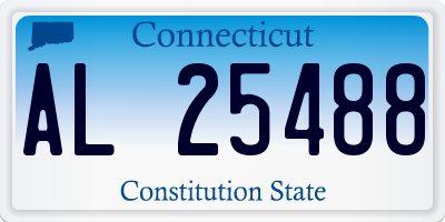 CT license plate AL25488