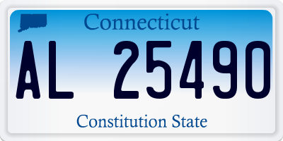 CT license plate AL25490