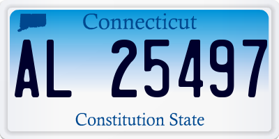 CT license plate AL25497