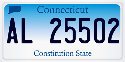 CT license plate AL25502