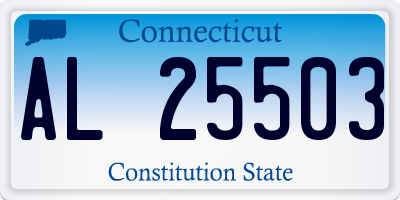 CT license plate AL25503
