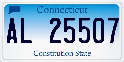 CT license plate AL25507