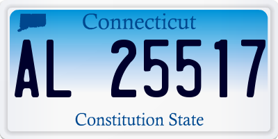 CT license plate AL25517