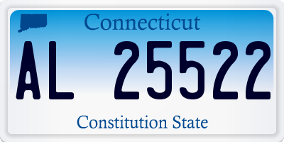 CT license plate AL25522