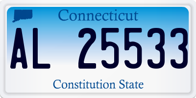CT license plate AL25533