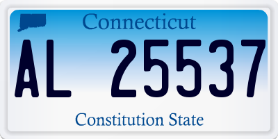 CT license plate AL25537