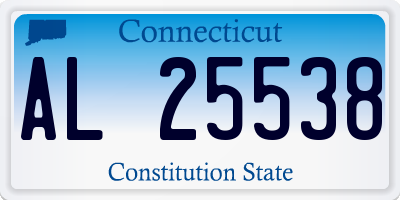 CT license plate AL25538