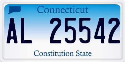 CT license plate AL25542