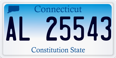 CT license plate AL25543