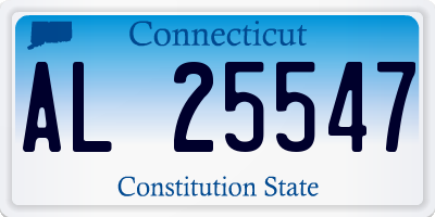 CT license plate AL25547