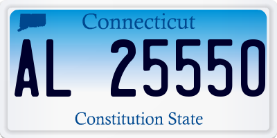 CT license plate AL25550