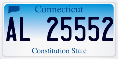 CT license plate AL25552