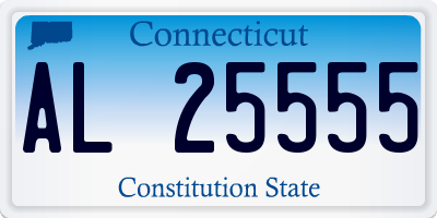 CT license plate AL25555