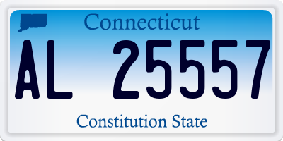 CT license plate AL25557