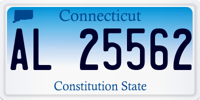 CT license plate AL25562