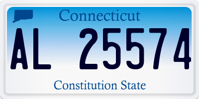CT license plate AL25574