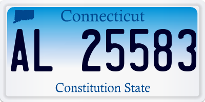 CT license plate AL25583