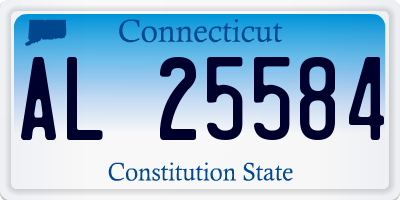 CT license plate AL25584