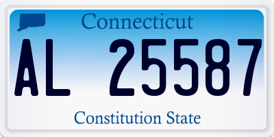 CT license plate AL25587