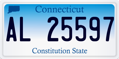 CT license plate AL25597