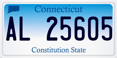 CT license plate AL25605